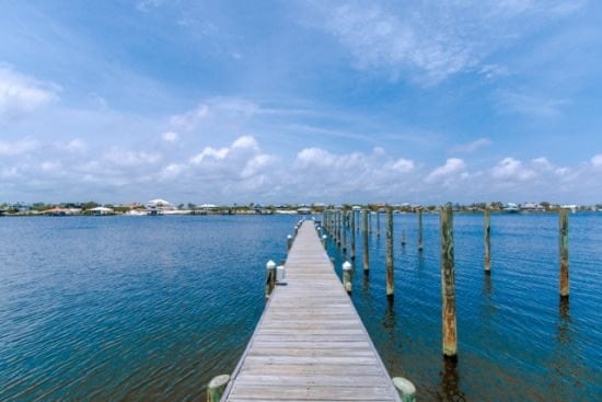 Water/dock visual context near the property area.